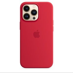 Apple iphone 13 pro silicone case RED